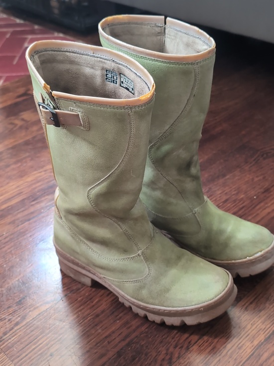 Keen Shoes - Keen Willamette WP Waterproof Green & Tan Leather Women's Boots Size 8